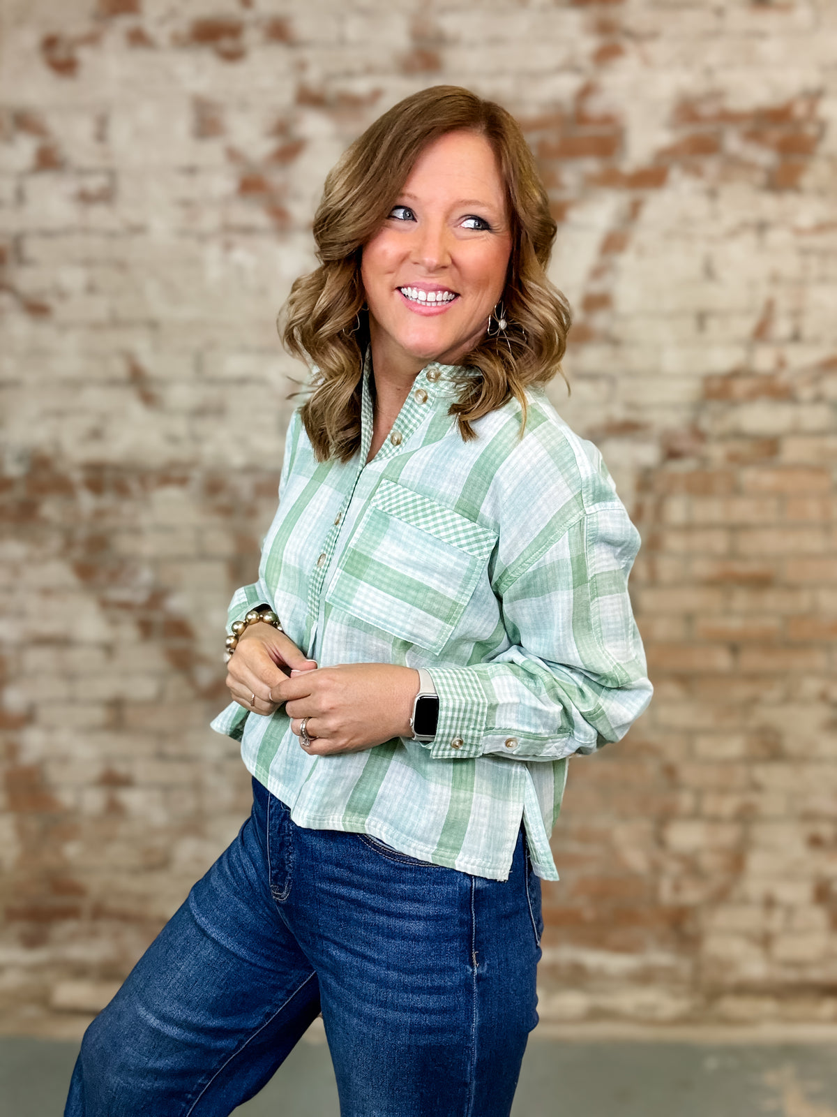 Adina Plaid Boxy Top - FINAL SALE