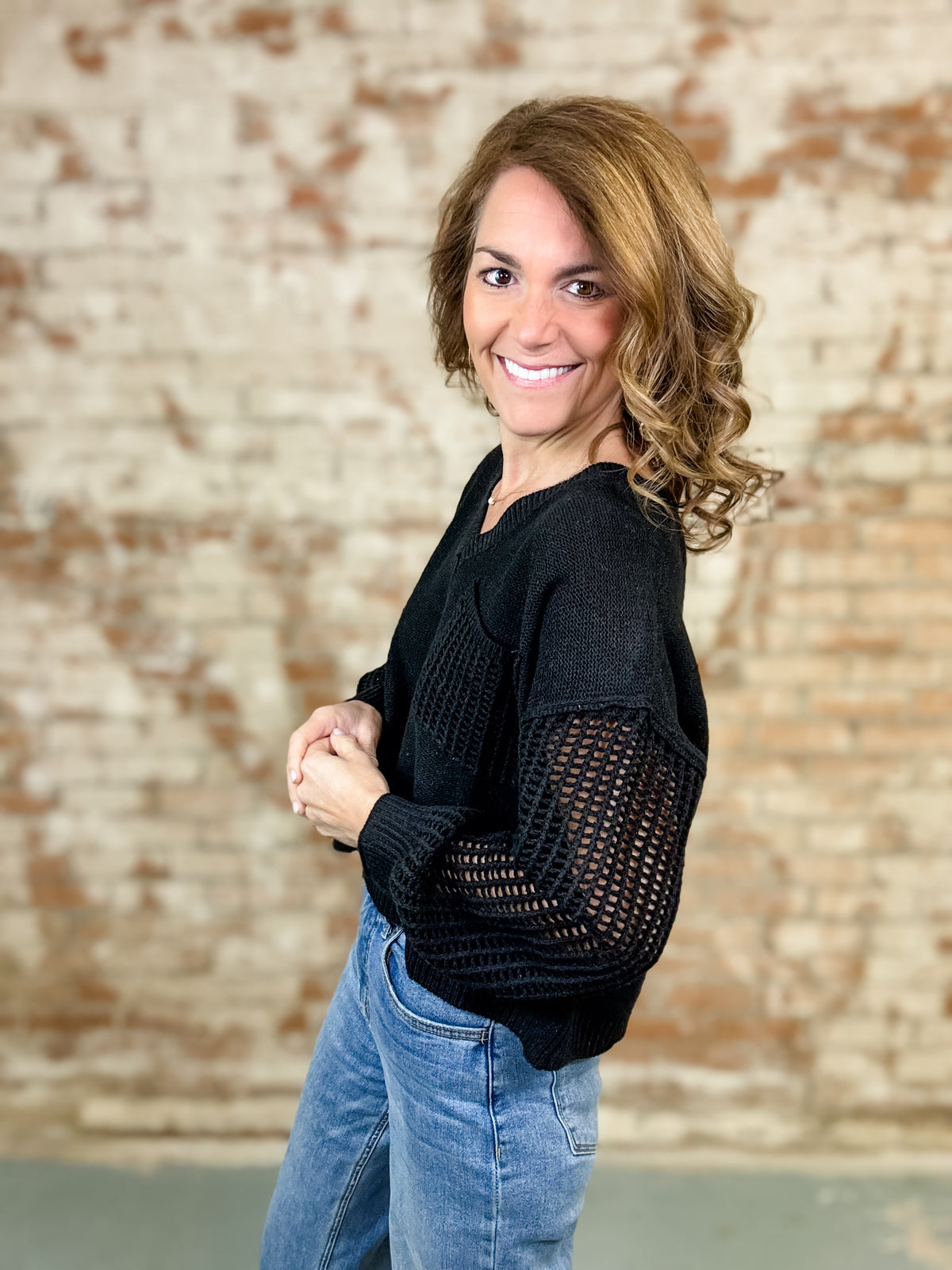 Petra Long Sleeve Sweater Top - FINAL SALE
