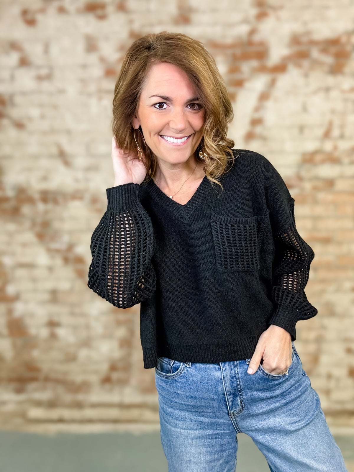 Petra Long Sleeve Sweater Top - FINAL SALE