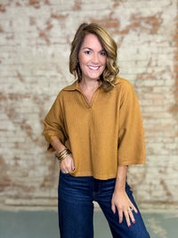 Della Solid Knit Top