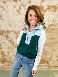 Kira Blue Pullover Vest - FINAL SALE