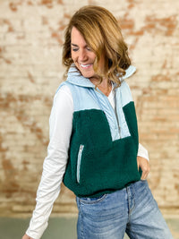 Kira Blue Pullover Vest - FINAL SALE