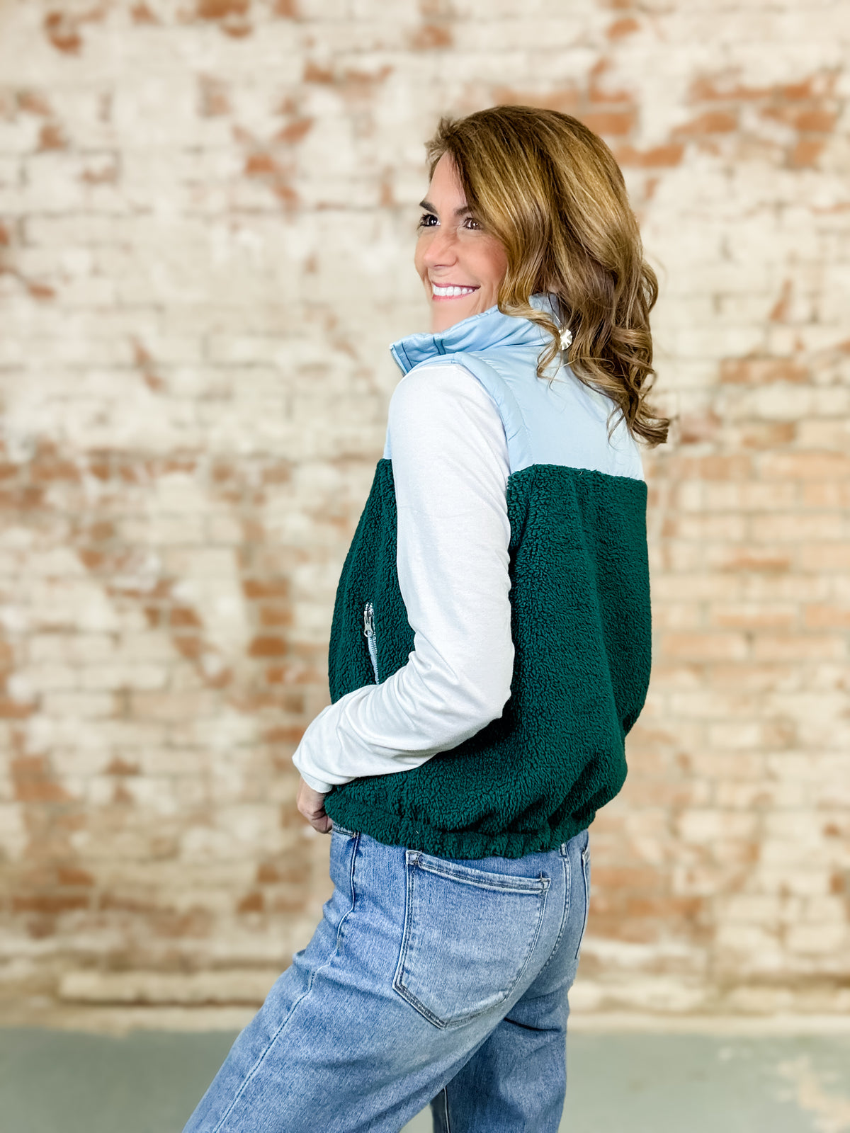 Kira Blue Pullover Vest - FINAL SALE