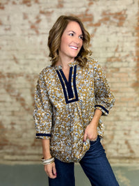 Magnolia Floral Print Top