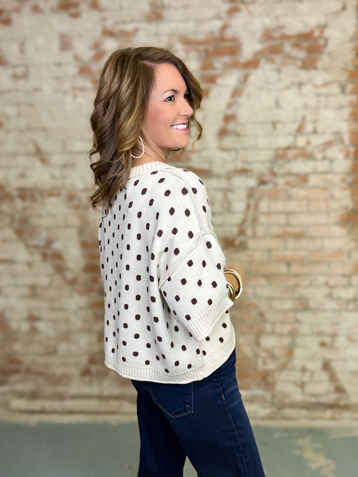 Holland Polka Dot Knit Top