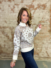 Inez Mock Neck Sweater Top
