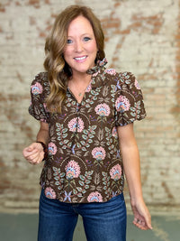 Olympia Floral Eyelet Top