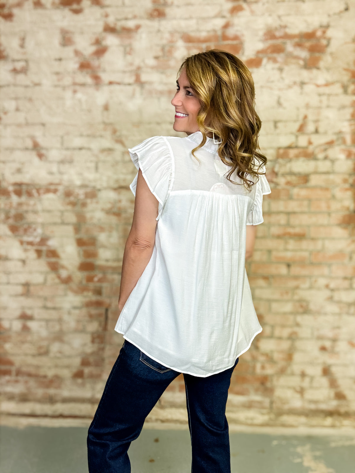 Kendrick Smocked Yoke Top