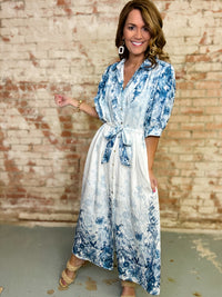 Laurie Botanical Midi Dress FINAL SALE