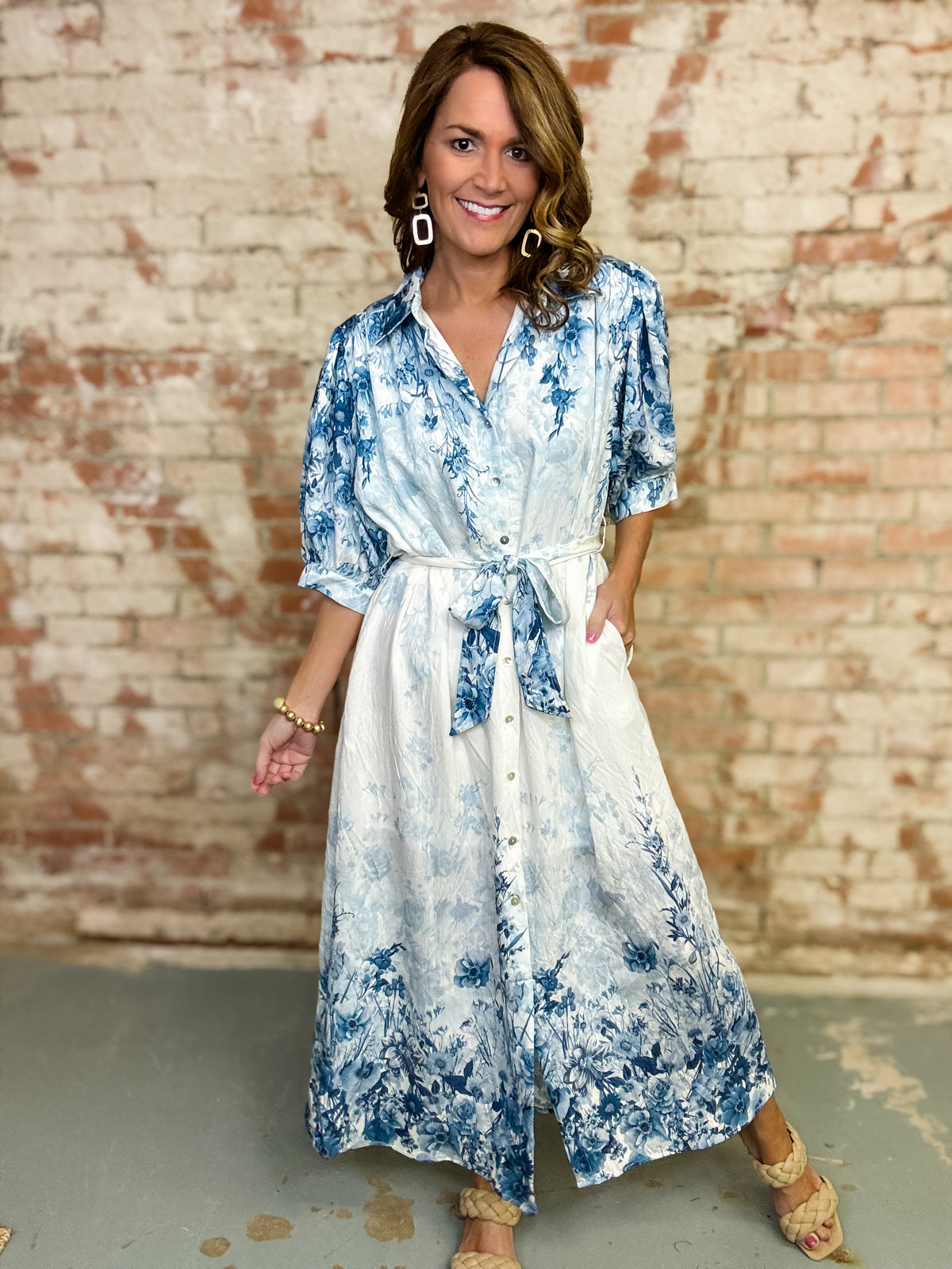 Laurie Botanical Midi Dress FINAL SALE