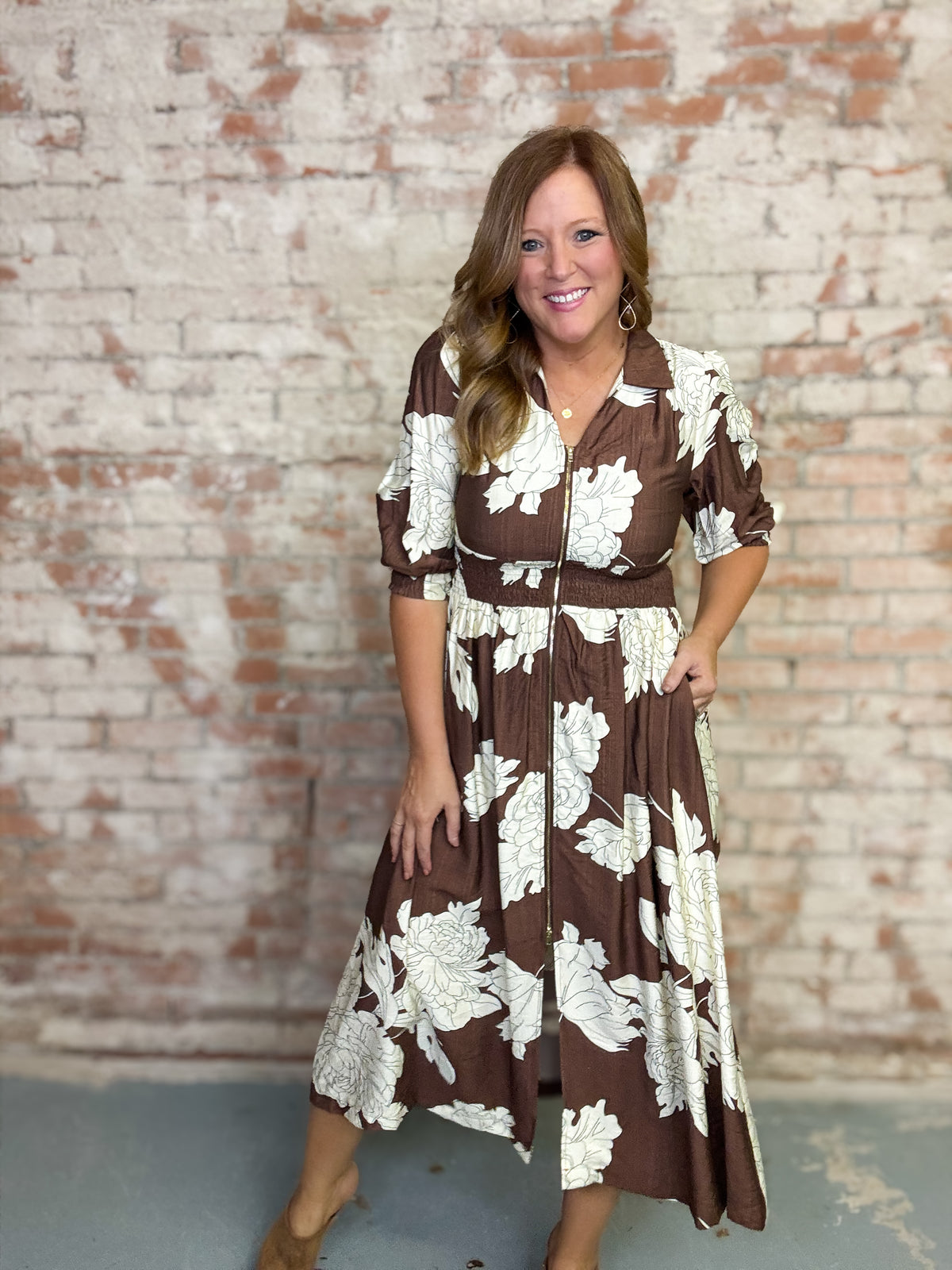 Dahlia Floral Midi Dress