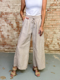 Carlee Striped Linen Pants