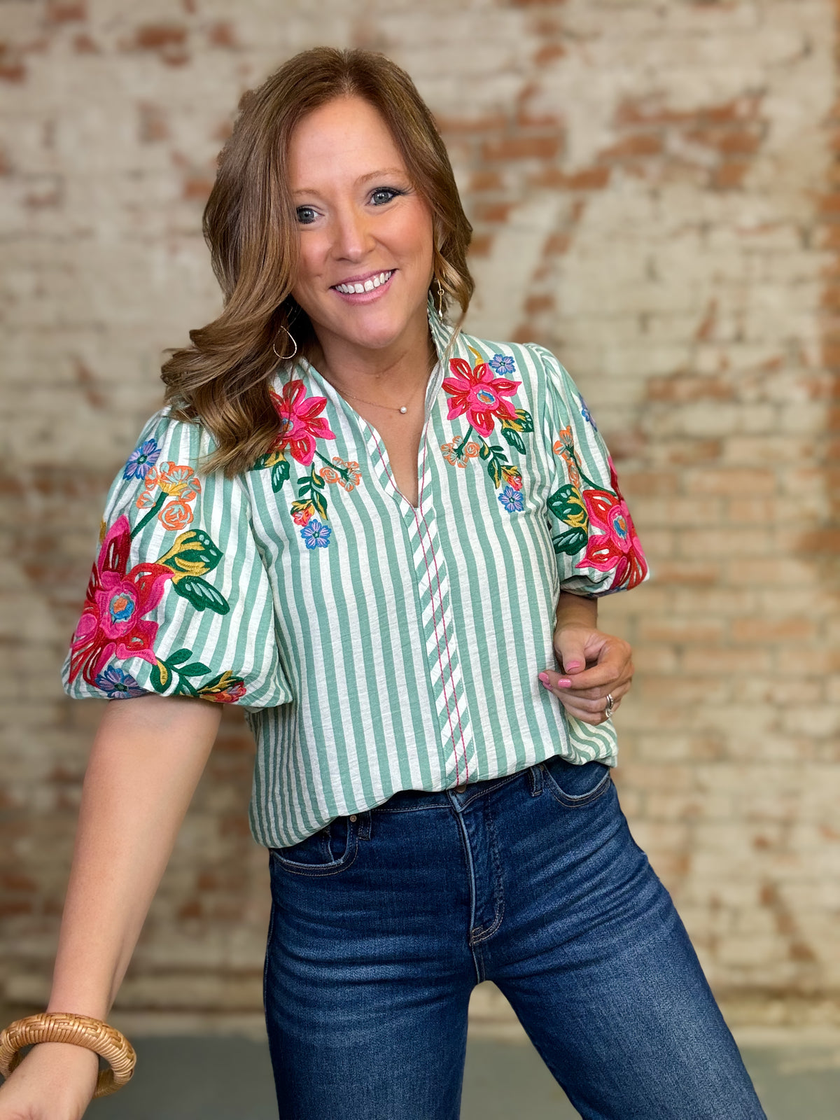 THML Collins Embroidered Top