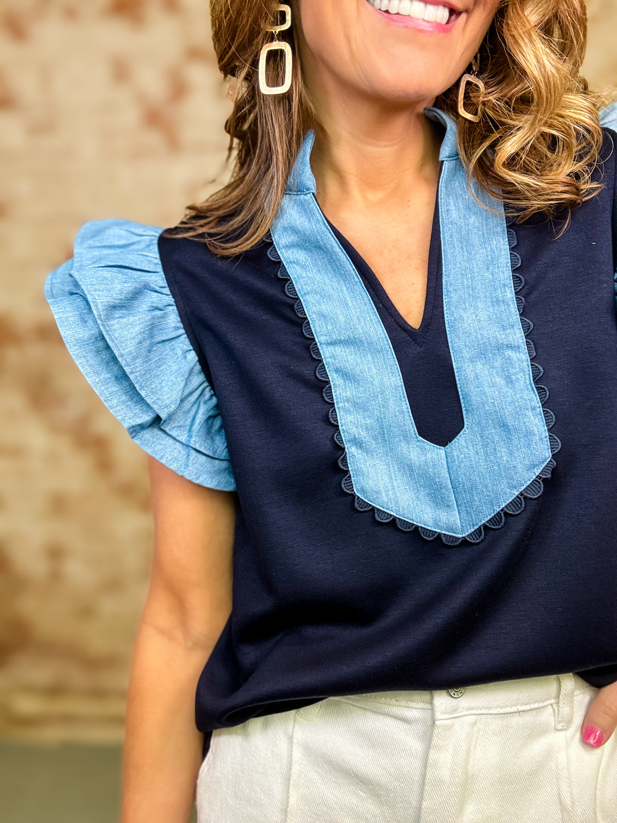 Emily Flutter Sleeve Top