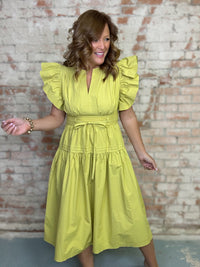Agnes Flutter Sleeve Dress