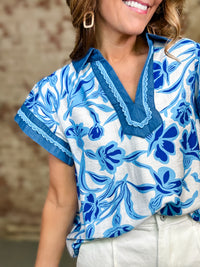 Trey Floral Top FINAL SALE