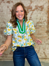 Chasity Floral Print Top FINAL SALE