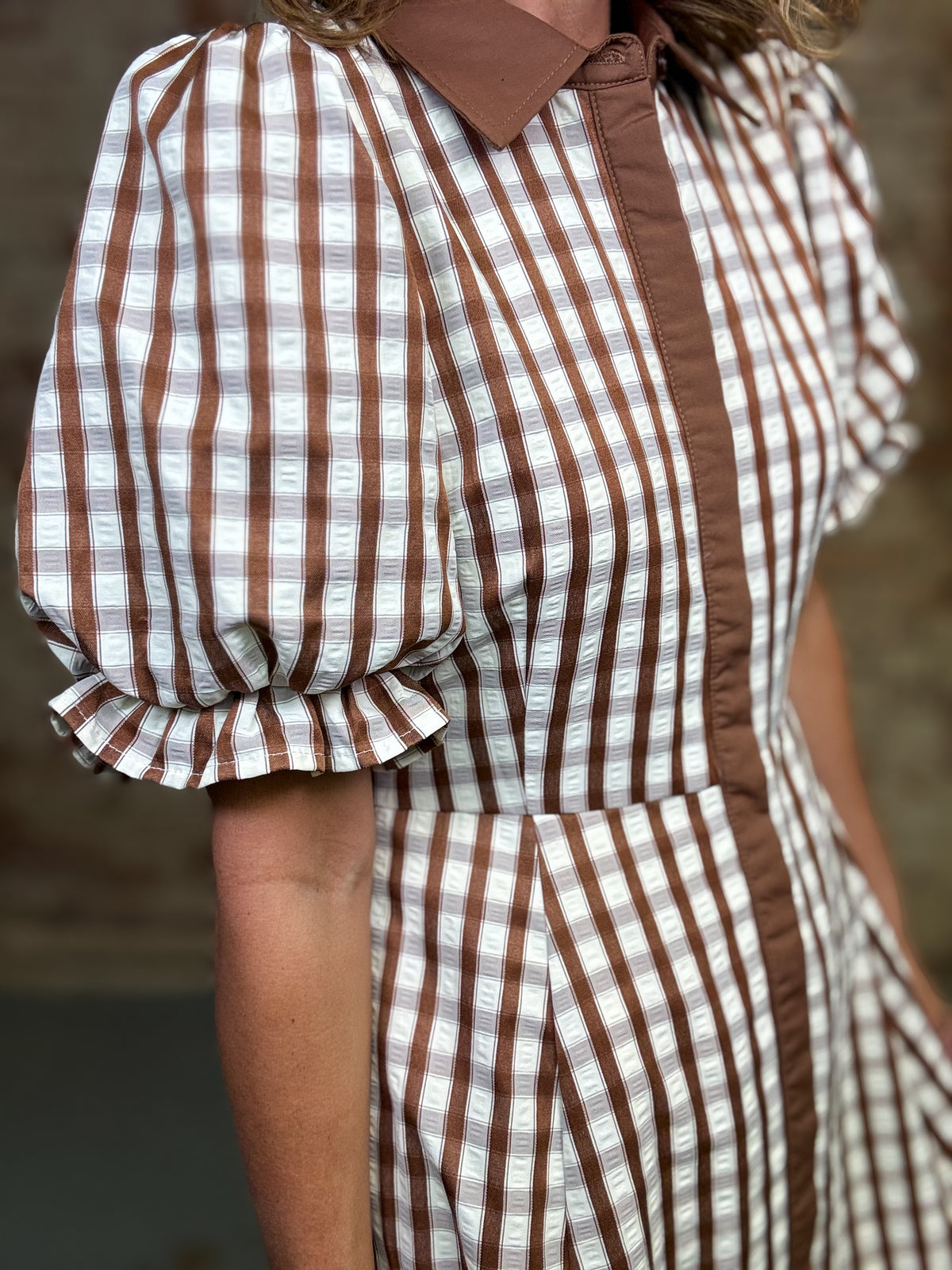 Irene Gingham Midi Dress