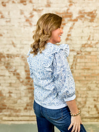 Bitsy Floral Pintuck Top - FINAL SALE