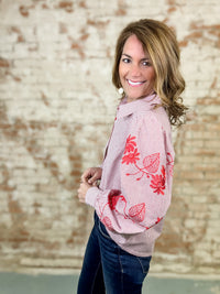 Carys Floral Embroidered Top - FINAL SALE