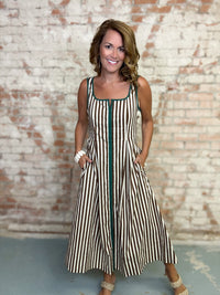 Lorraine Sleeveless Stripe Dress