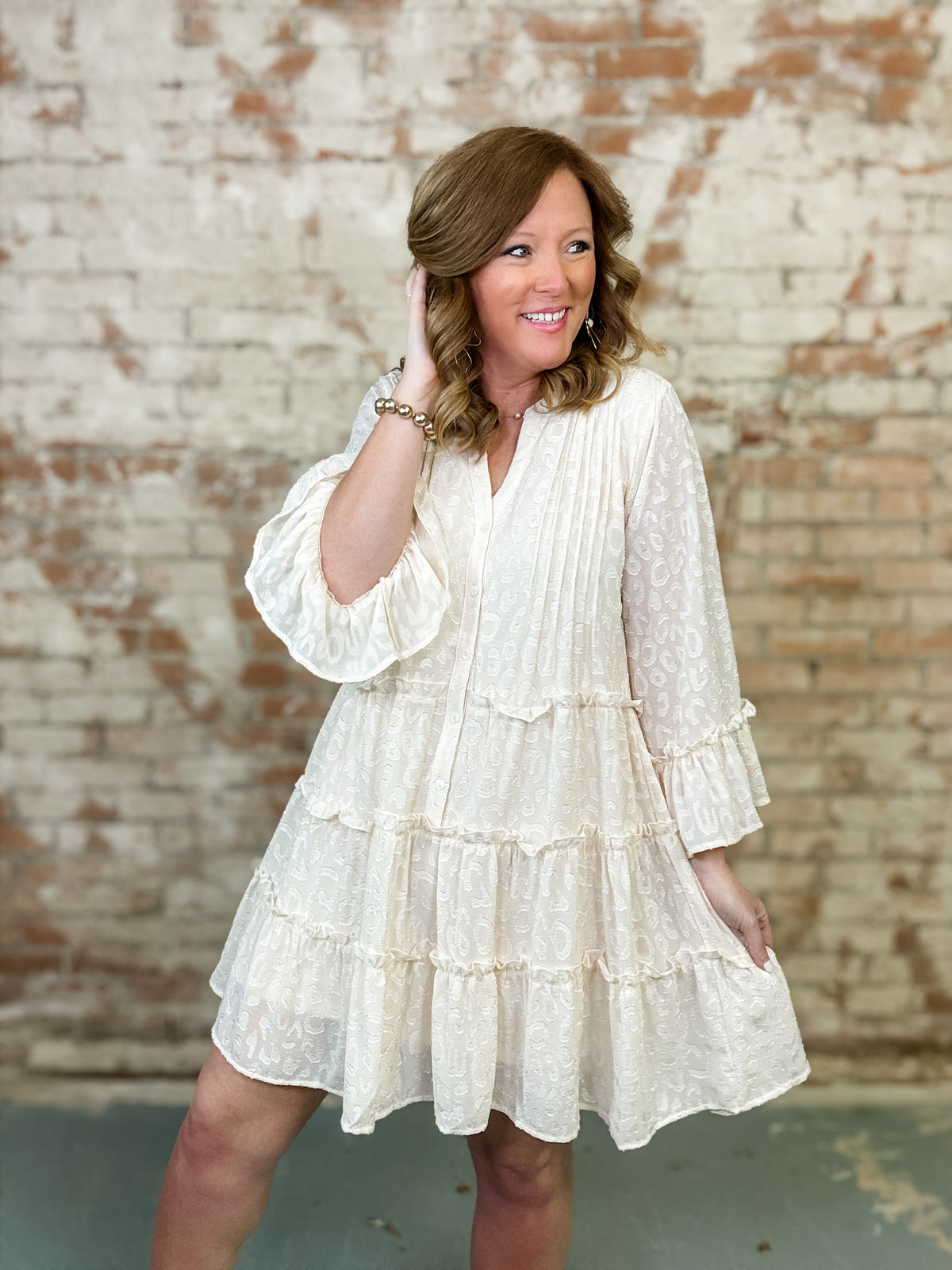 Lizbeth Textured Chiffon Dress - FINAL SALE