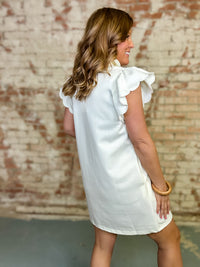 Vikki Flutter Sleeve Dress FINAL SALE