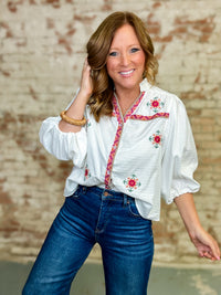 Pam Embroidered Top