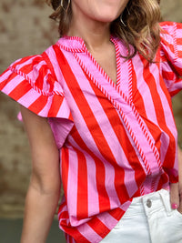 Sabina Flutter Sleeve Top FINAL SALE