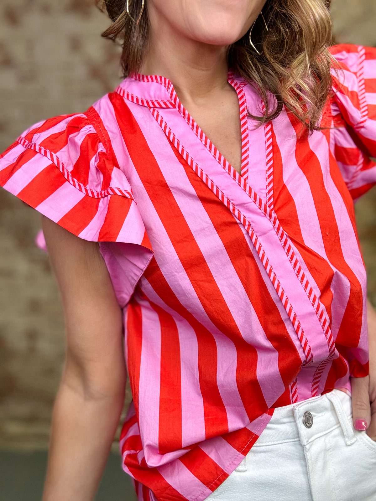 Sabina Flutter Sleeve Top FINAL SALE