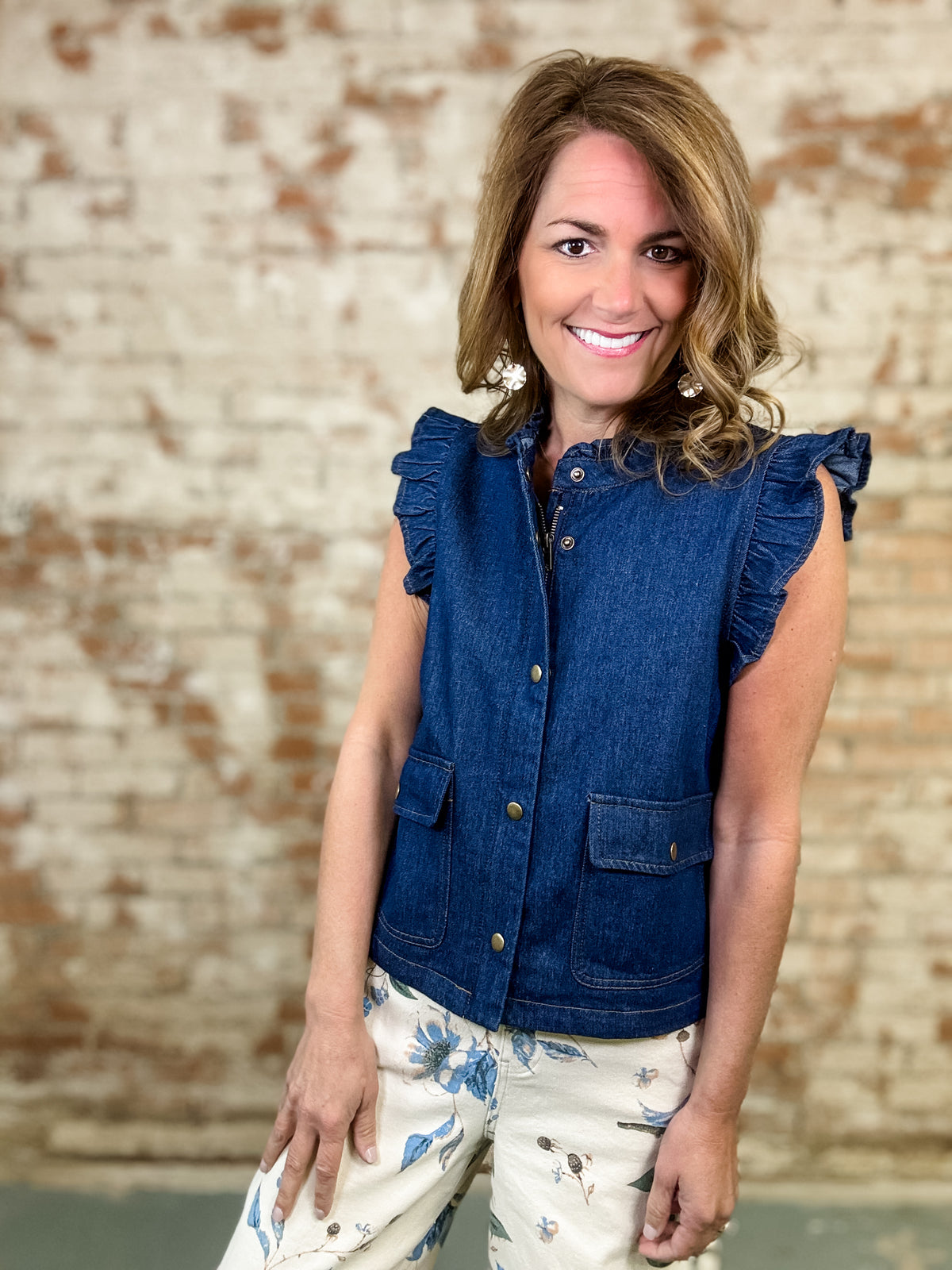 Arleth Flutter Sleeve Vest Top - FINAL SALE