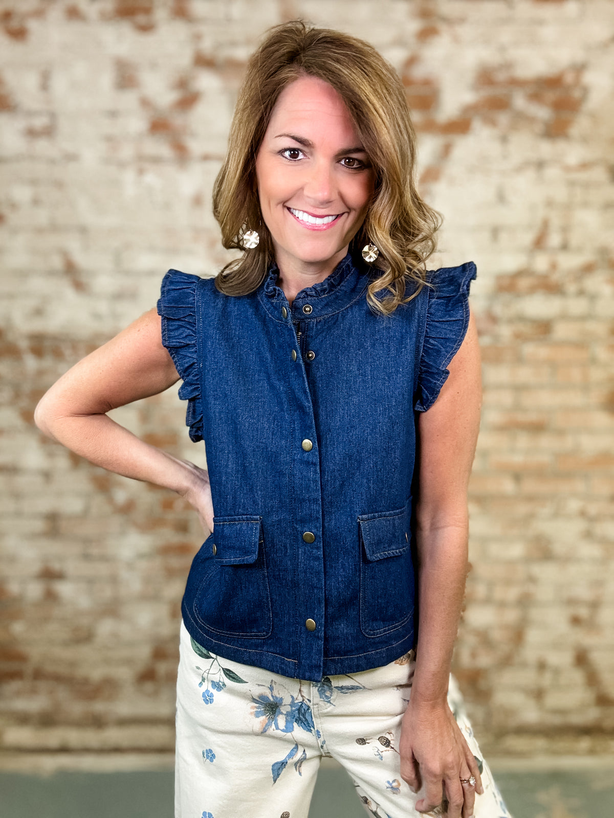 Arleth Flutter Sleeve Vest Top - FINAL SALE