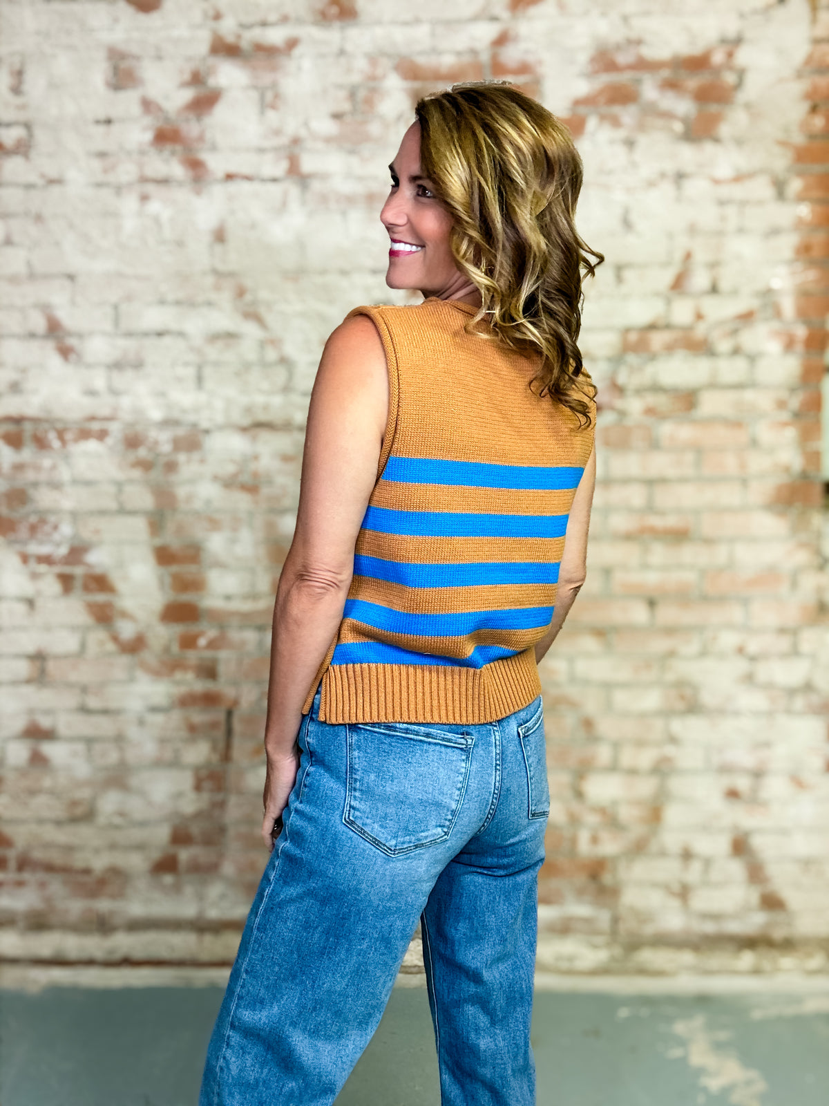 Beronica Stripe Sweater Top
