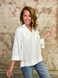 Darla White Ruffle Top