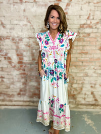 Arlette Floral Midi Dress