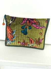 Rosalind Cotton Velvet Zipper Pouch