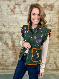 Kathie Quilted Floral Vest - FINAL SALE