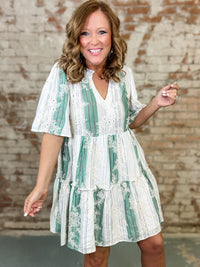 Maelin Tiered Stripe Dress - FINAL SALE