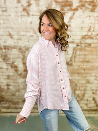 Hudson Striped Button Down Top - FINAL SALE