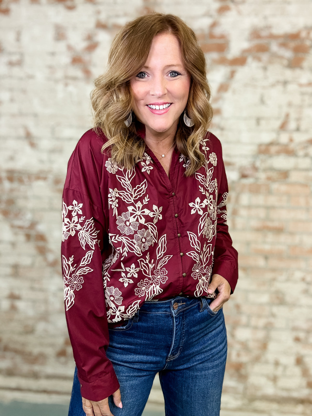 Able Embroidered Top - FINAL SALE