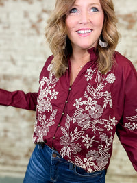 Able Embroidered Top - FINAL SALE