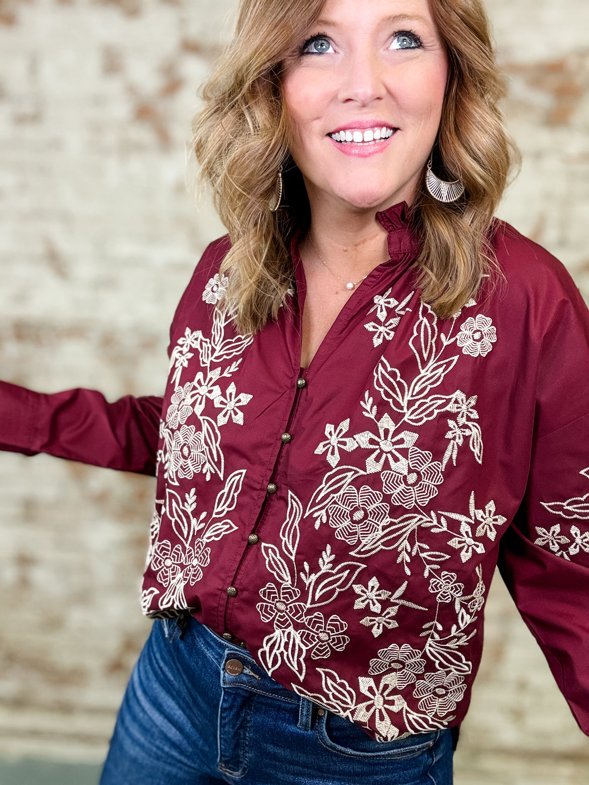 Able Embroidered Top - FINAL SALE