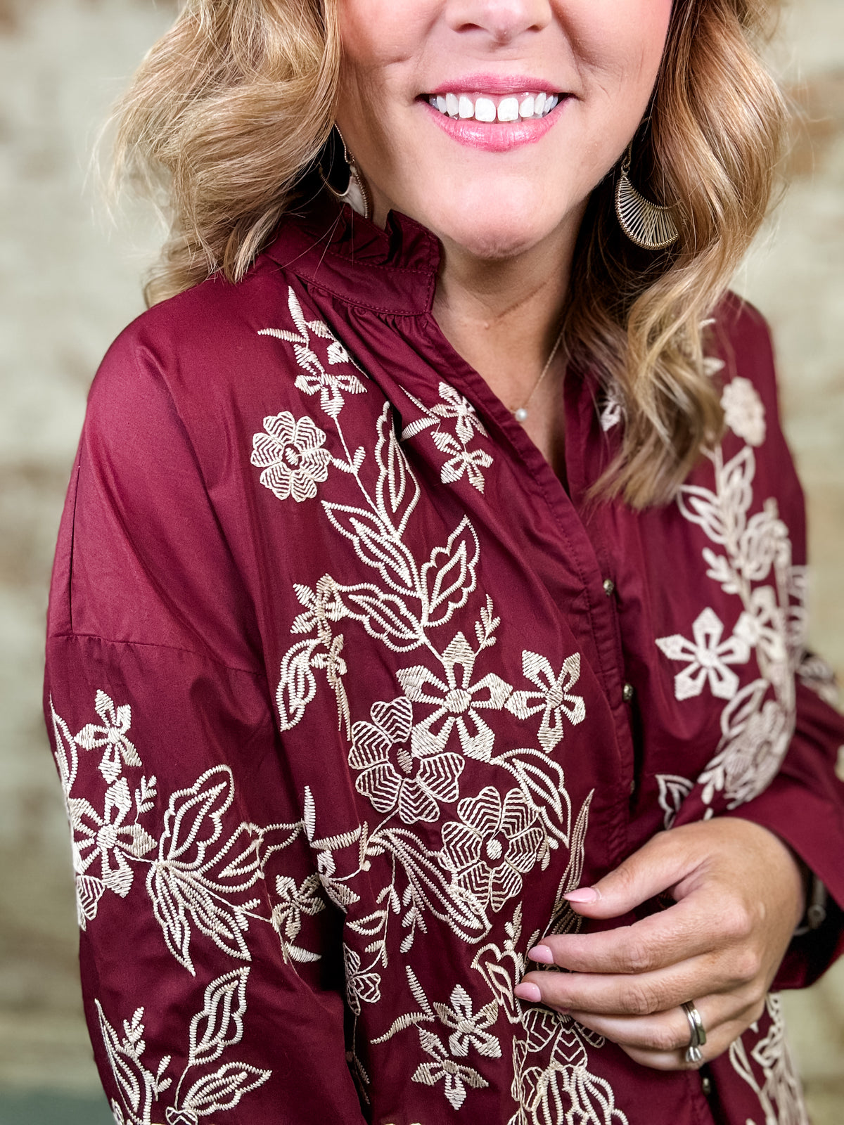 Able Embroidered Top - FINAL SALE