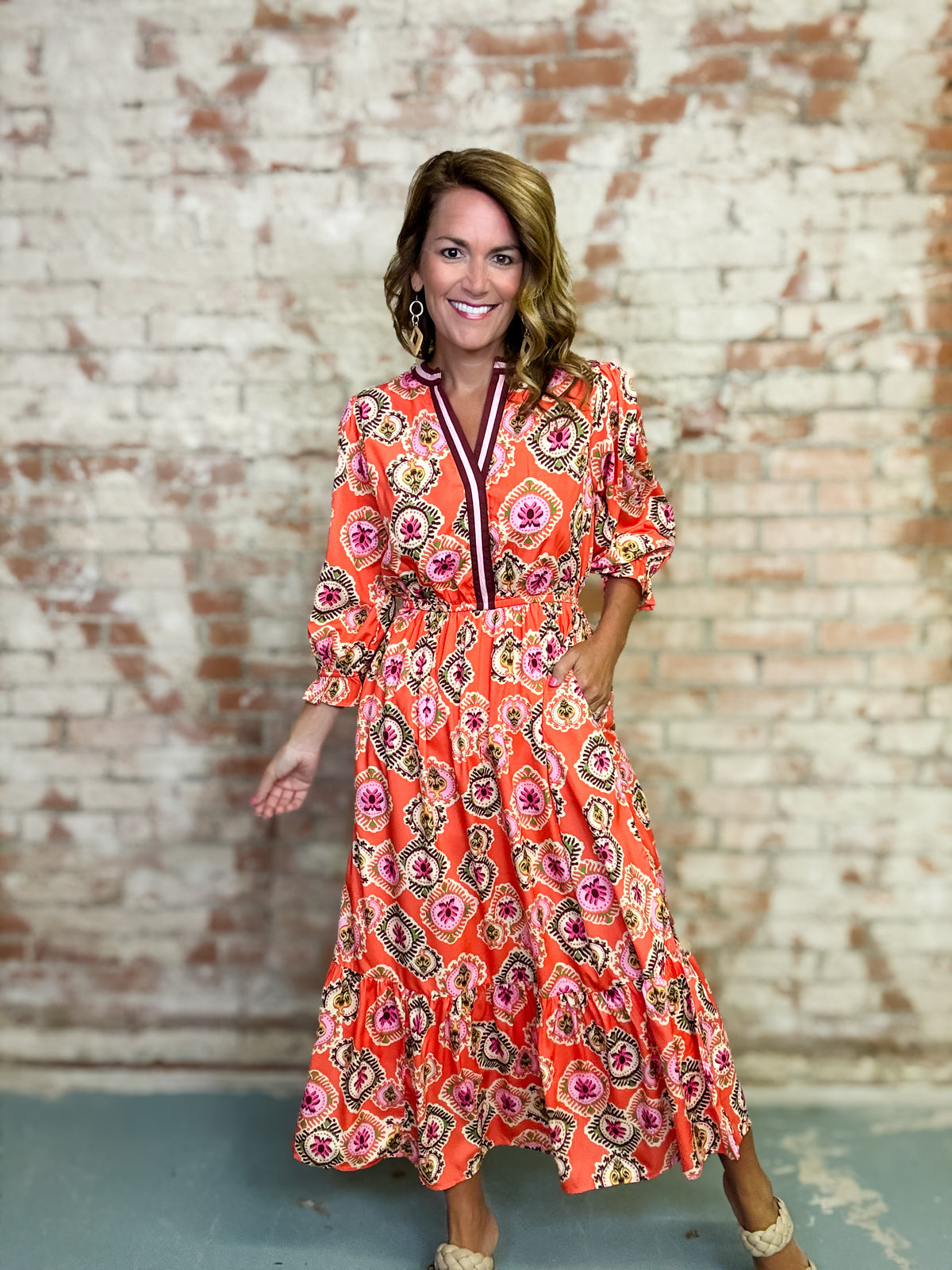 THML Memphis Midi Dress