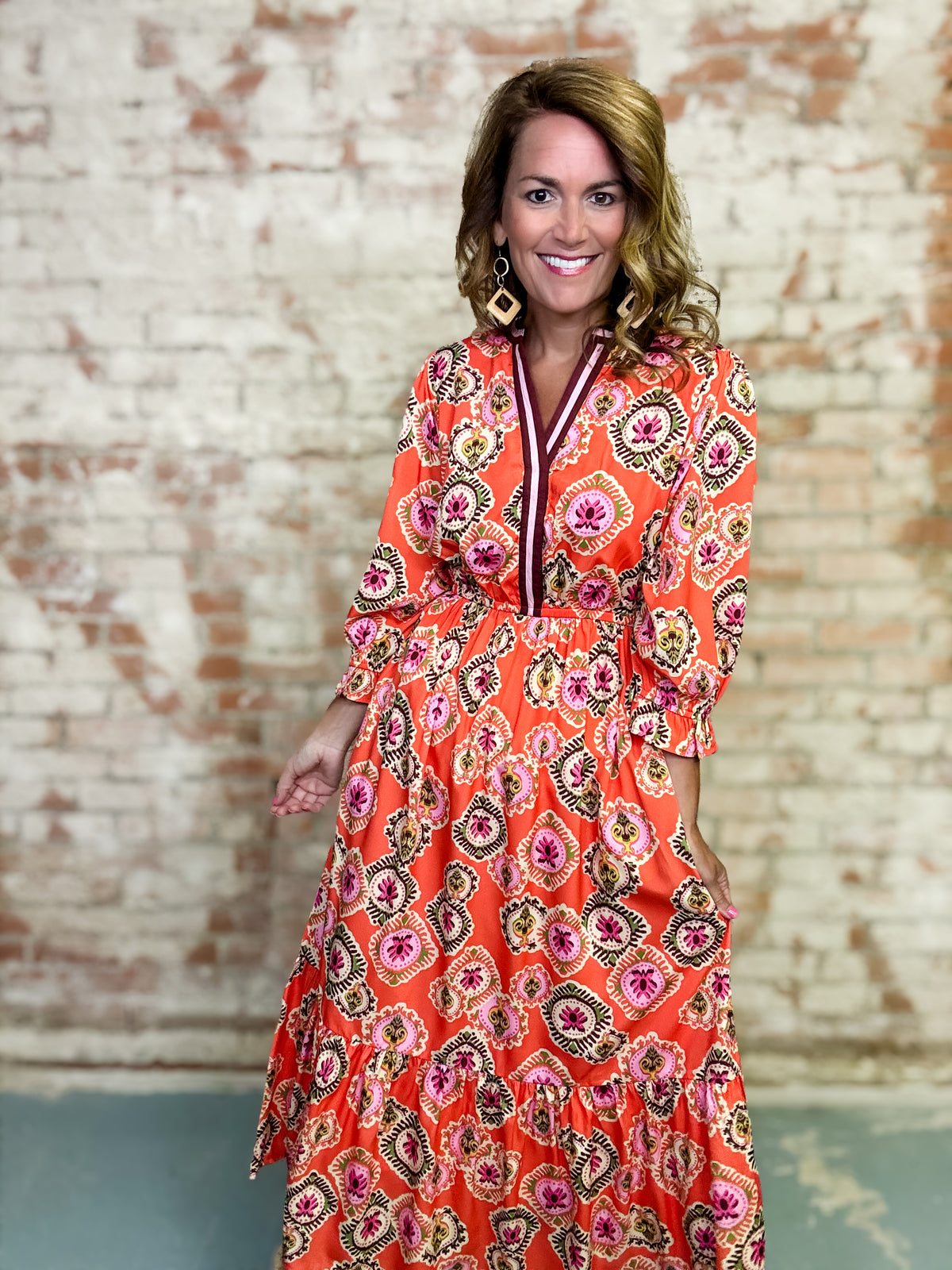 THML Memphis Midi Dress