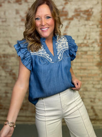 THML Pauline Embroidered Top
