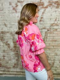 Marlie Floral Textured Top FINAL SALE
