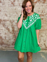 Andrew Floral Embroidered Dress FINAL SALE