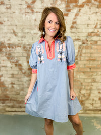 Kendall Embroidered Tunic Dress - FINAL SALE
