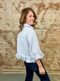 Sawyer Striped Button Top - FINAL SALE